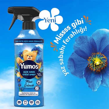 Mavi Gelincik Kokulu Giysi Spreyi 430 ml Yıkanması Zor Eşyalar İçin