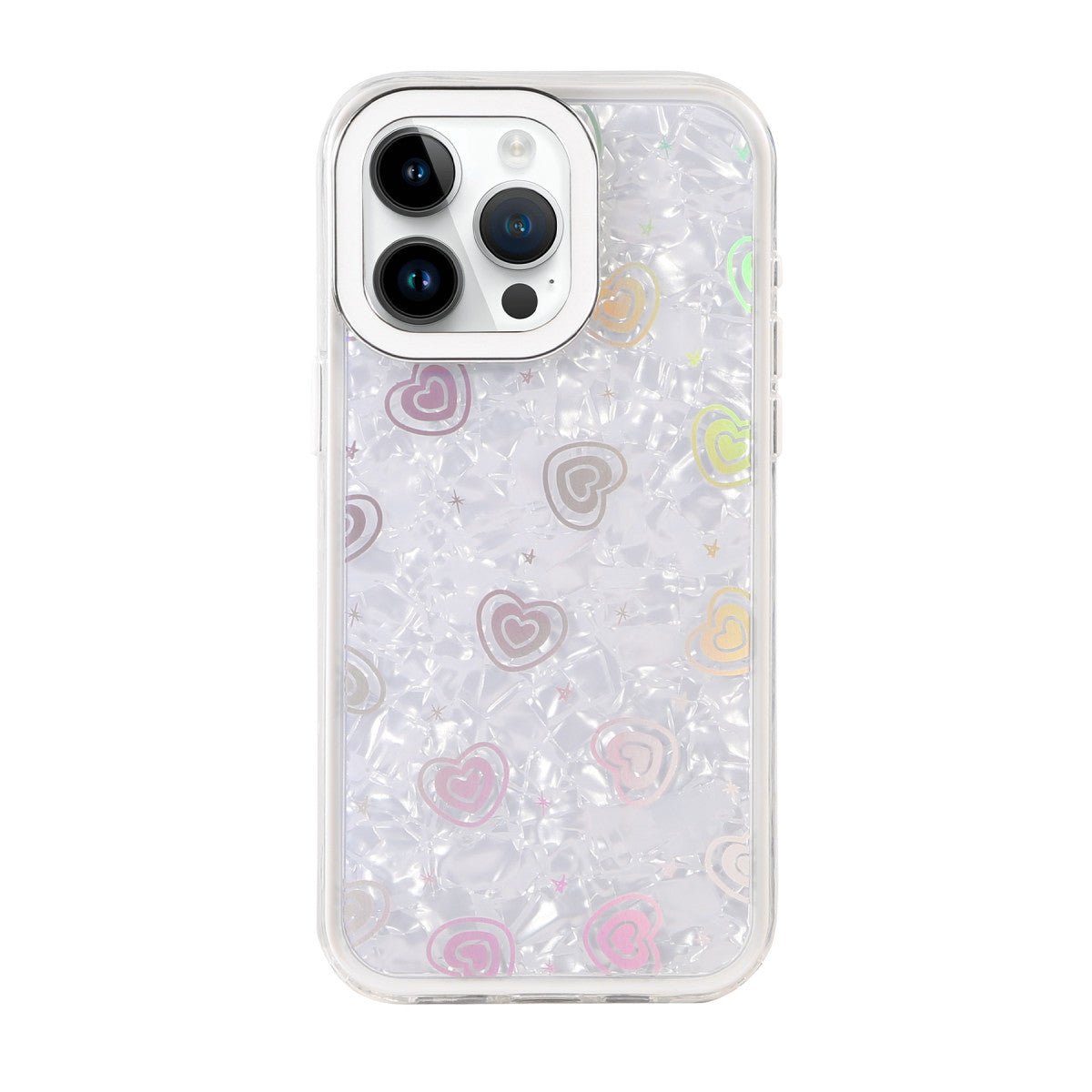 iPhone 15 Pro Max Lumi Desenli Kapak - Beyaz