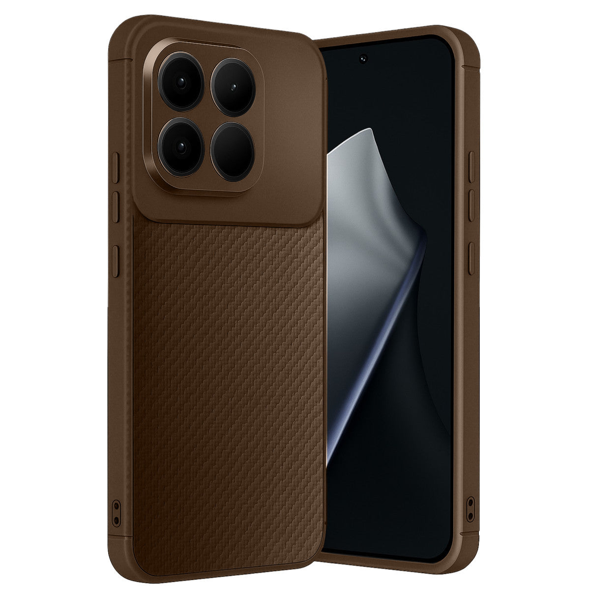 Mi 15T Auto Focus Karbon Kapak - Kahverengi