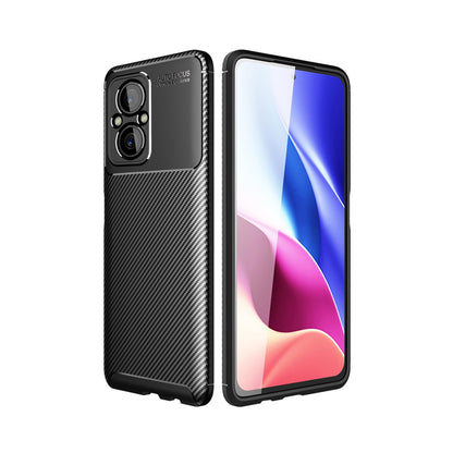Poco M5 Kılıf Auto Focus Karbon Kapak - Siyah
