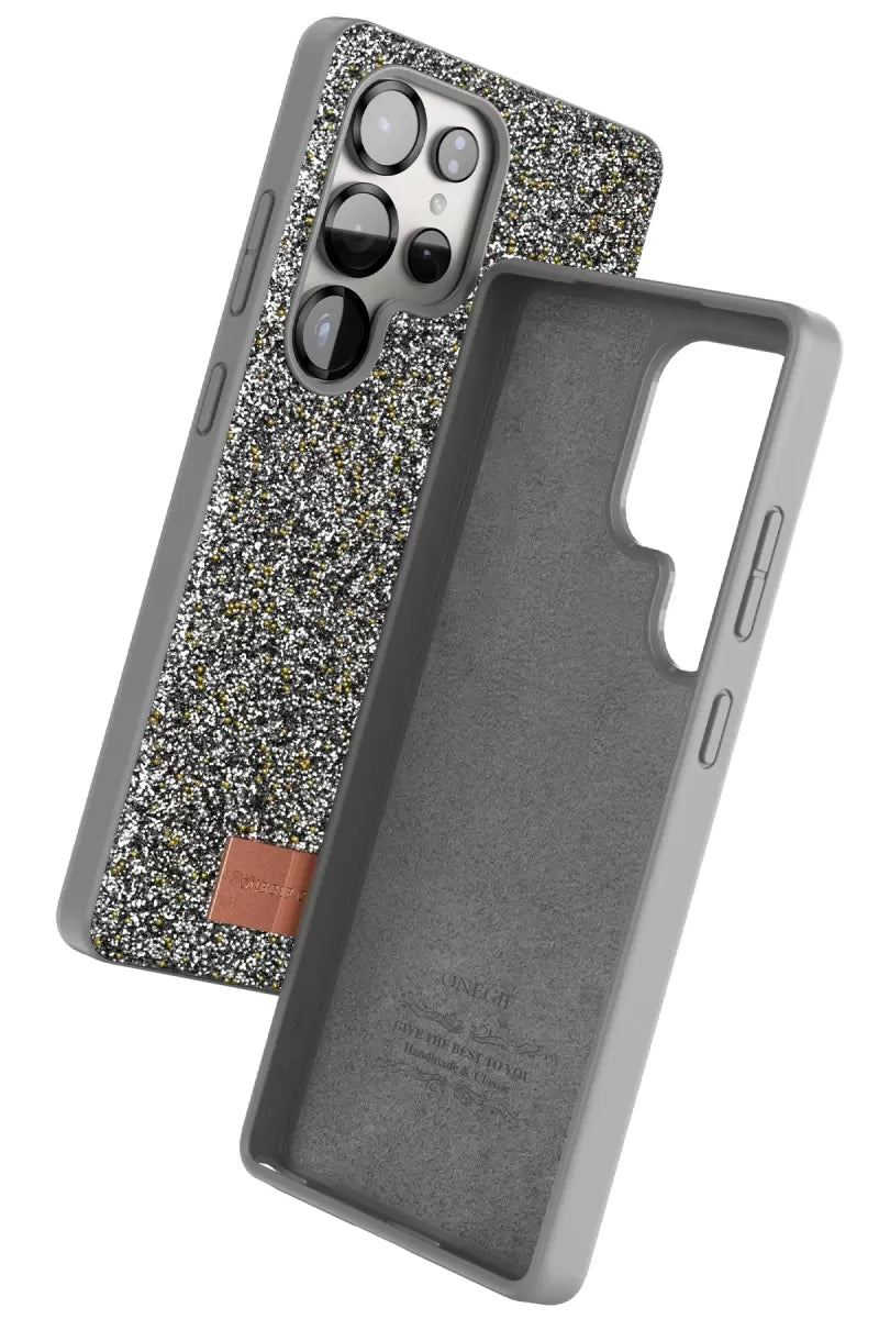 Galaxy S25 Ultra Bright Simli Kapak - Gümüş