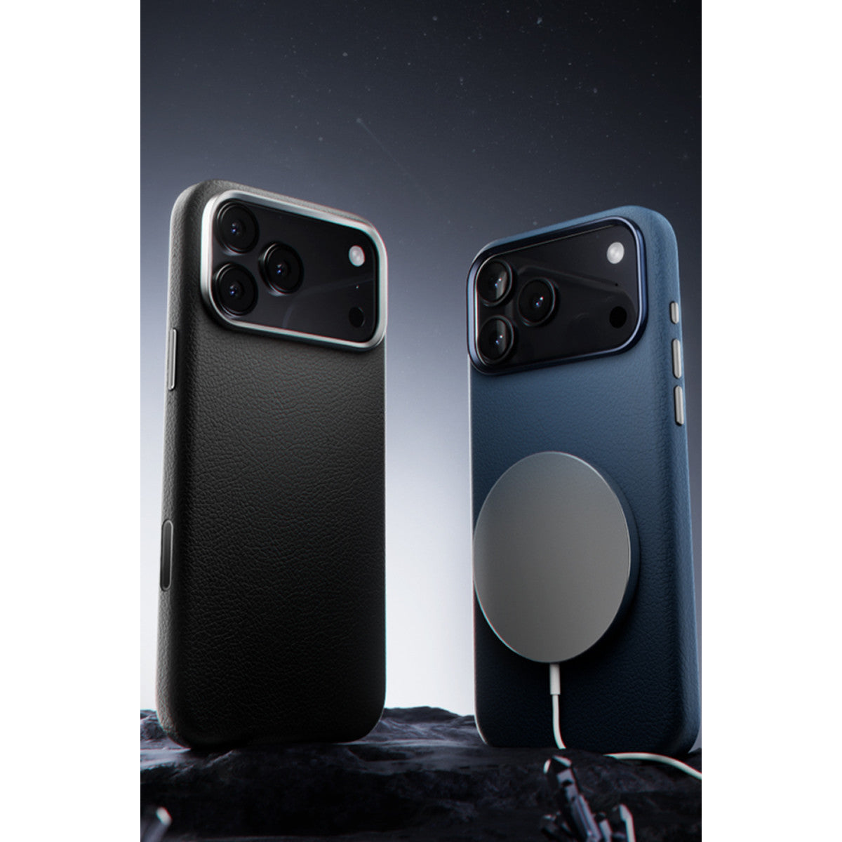 iPhone 17 Pro Max Wonder Deri Magsafe Kapak - Siyah