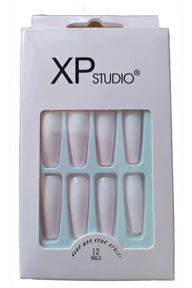 Studio Gel 12'li Takma Tırnak Profesyonel - Balerin