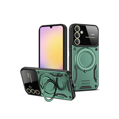 Galaxy A54 5G Kılıf Joy Lens Standlı Kapak - Koyu Yeşil