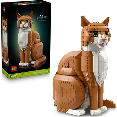 Yetişkinler için turuncu kedi figürü yapım seti - LEGO Ideas