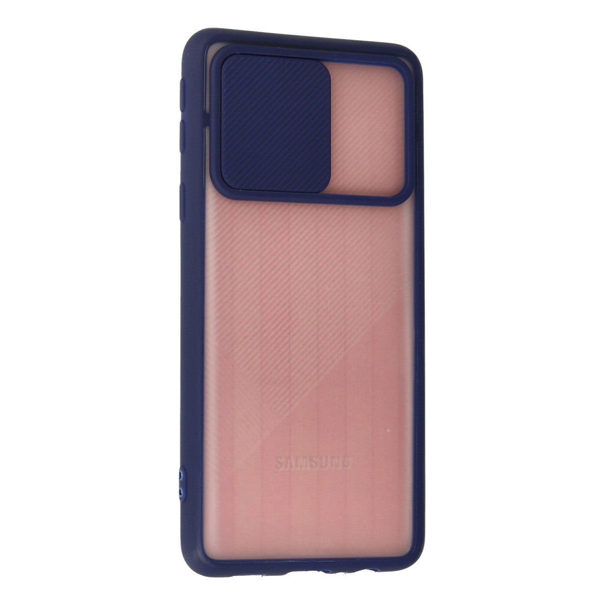 Galaxy A01 Core Kılıf Palm Buzlu Kamera Sürgülü Silikon - Lacivert