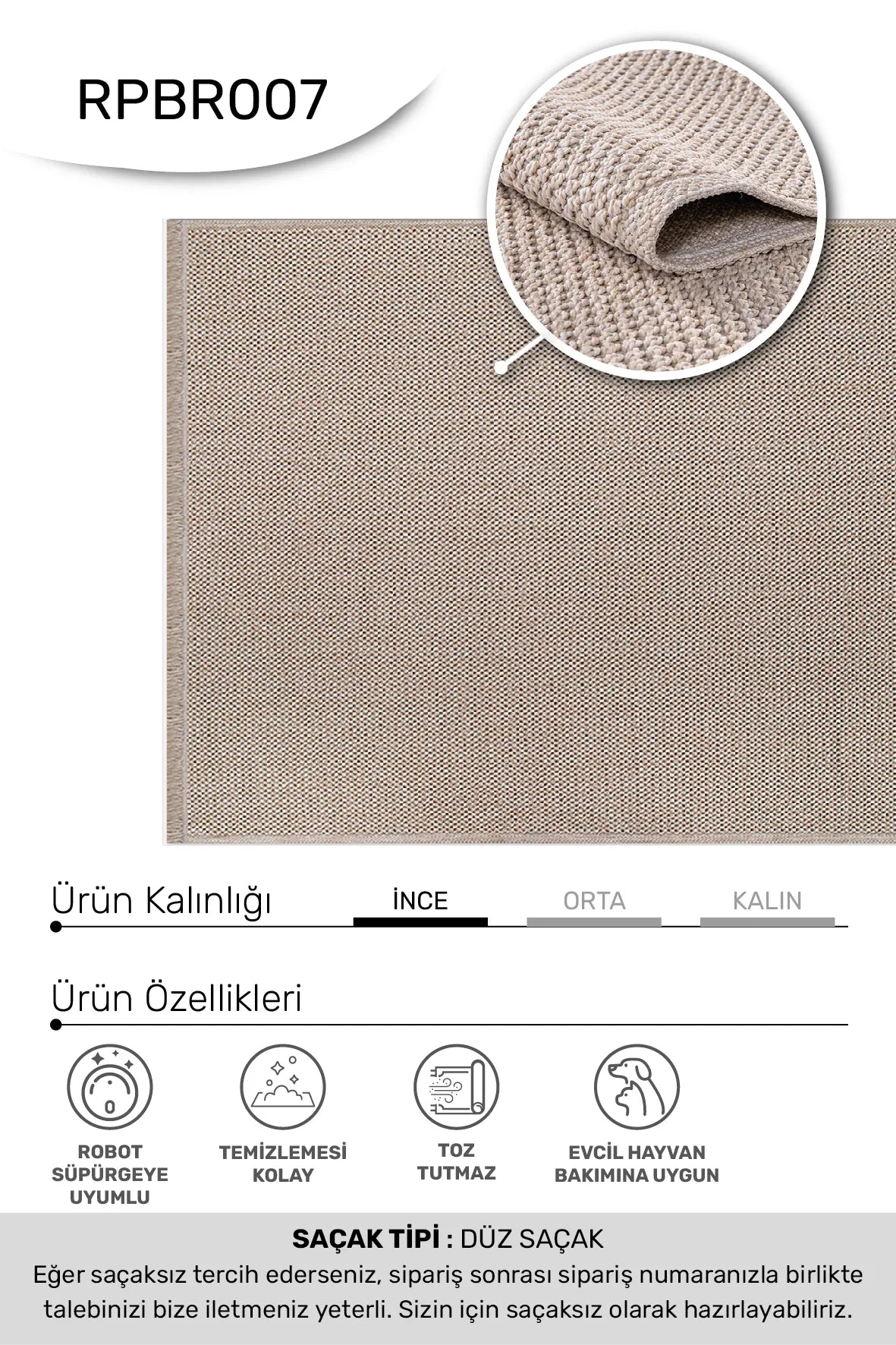 YoudayHomeCollection BEREN Model Oturma Odası Halısı