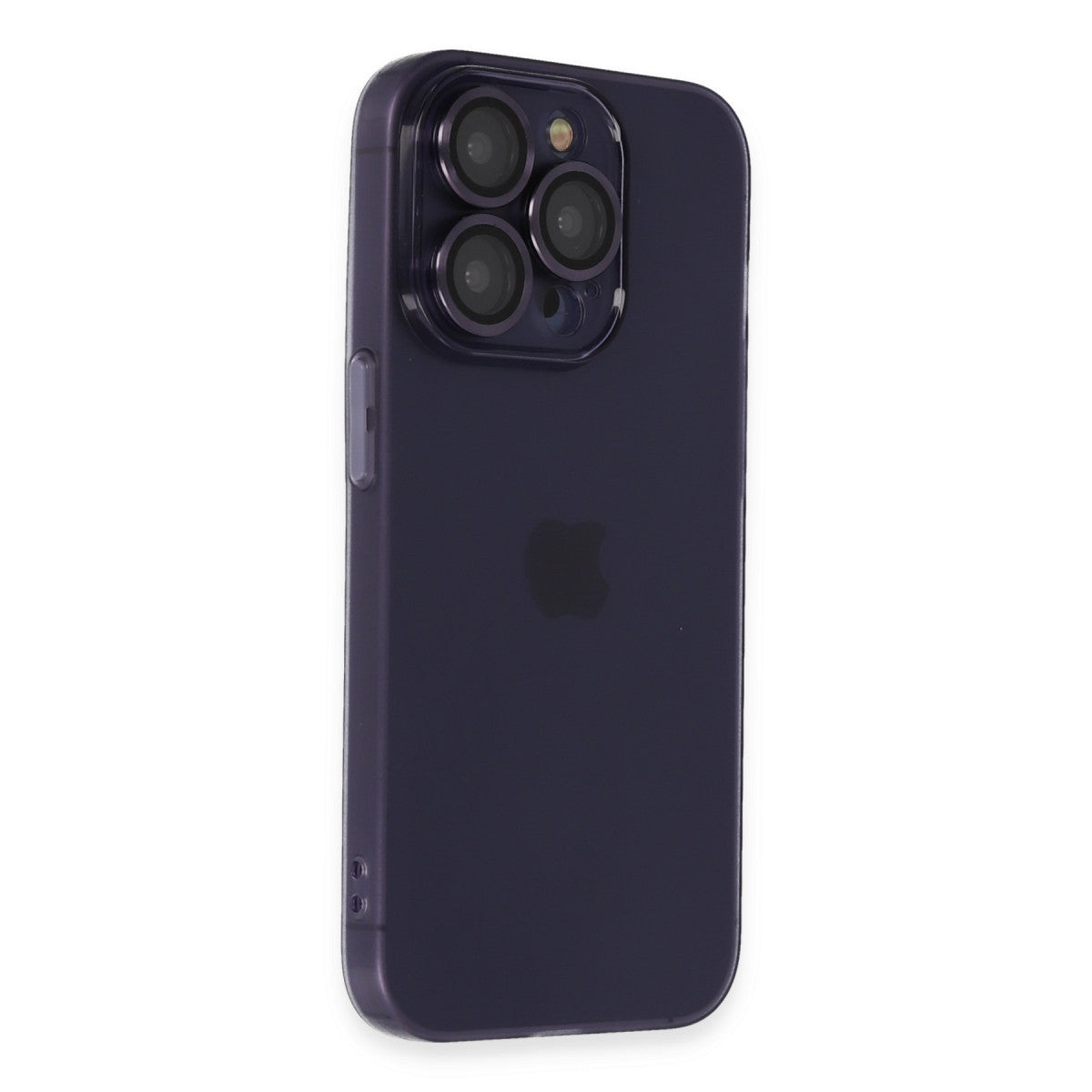 iPhone 14 Pro Max Kılıf Luko Lens Silikon - Derin Mor