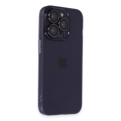 iPhone 14 Pro Max Kılıf Luko Lens Silikon - Derin Mor
