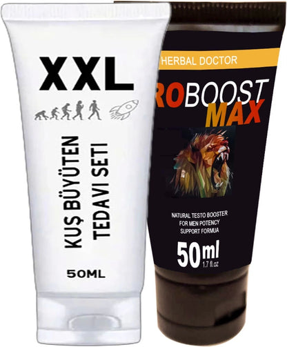 Kuşxxl 50 ml Cream Boyut Kremi + Eroboost Testo 50 ml Erkeklere Özel Krem BKN1EK360