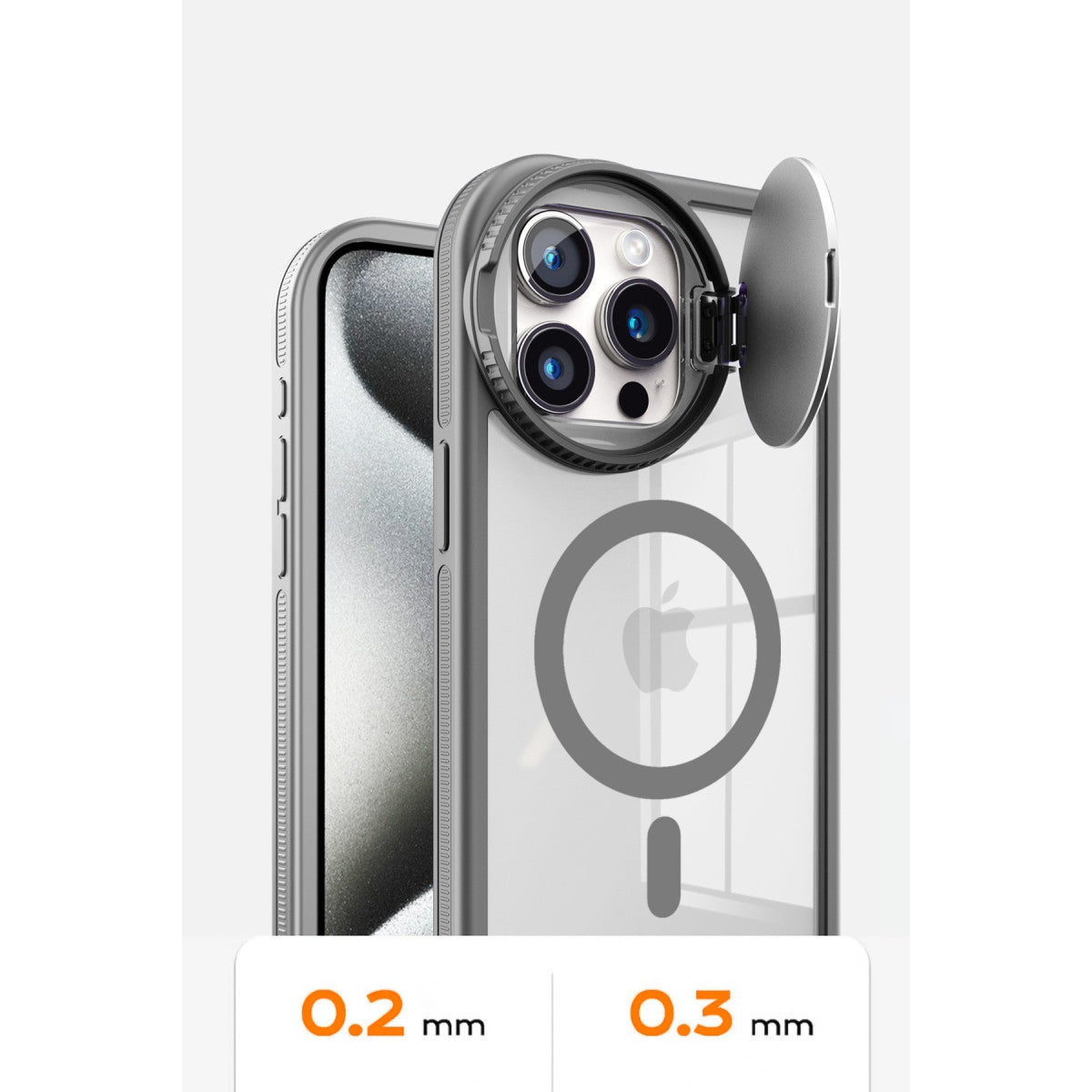 iPhone 14 Pro Max Kılıf Teleskop Lens Magsafe Silikon Kapak - Koyu Yeşil