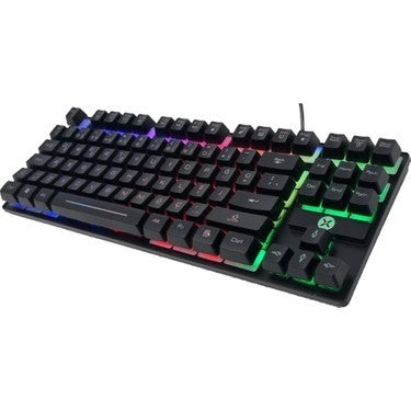 Dexim DKA006 KBL-088 Led Işıklı Kablolu Oyuncu Klavyesi Ergonomik Tasarım Kare
