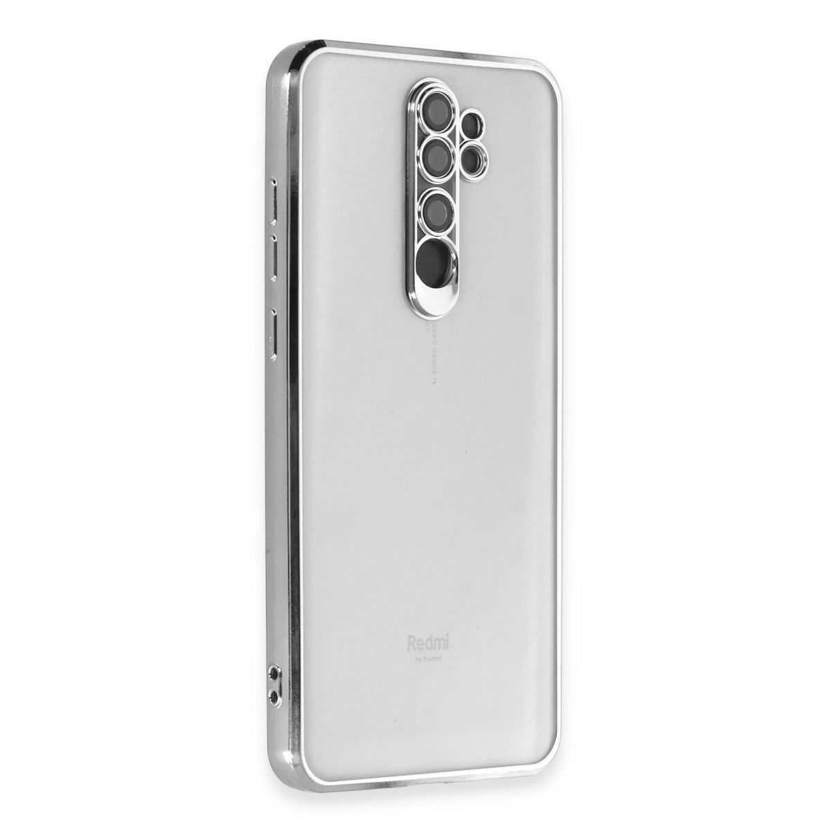 Redmi Note 8 Pro Kılıf Razer Lensli Silikon - Gümüş
