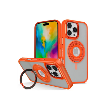 iPhone 16 Pro Banza Magsafe Standlı Kapak - Turuncu