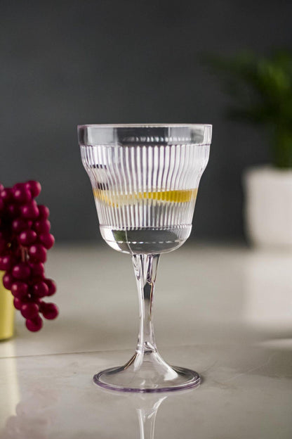 Akrilik Şeffaf Tekli Kadeh & Su Meşrubat Kahve Yanı Bardağı 300 ml (Cam Değildir)