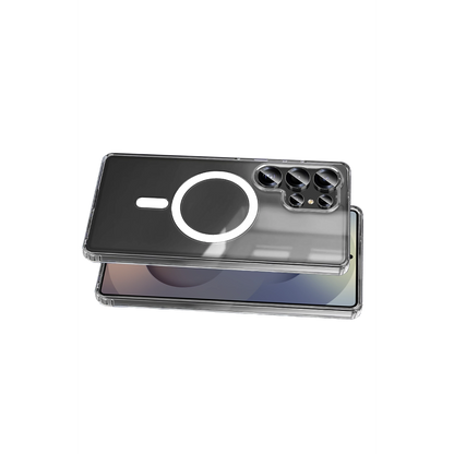 Galaxy S25 Ultra Kılıf Magneticsafe Şeffaf Silikon - Şeffaf
