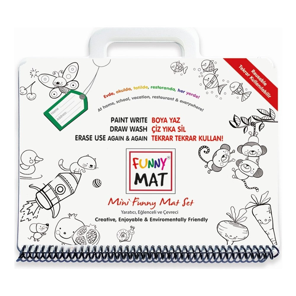 19x26 cm Mini Eğitim Matı, 1 Sayfa Eğlenceli Tasarım