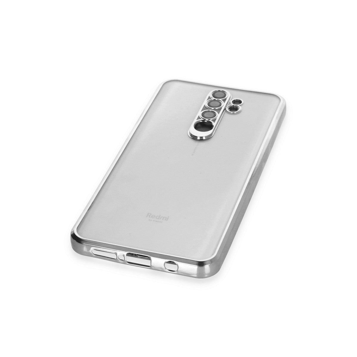 Redmi Note 8 Pro Kılıf Razer Lensli Silikon - Gümüş