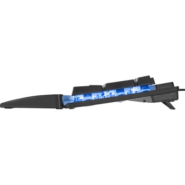 Rampage KB-RX77 Runner Siyah USB Rainbow Aydınlatmalı Ingilizce Klavye Düzeni Us Layout Bilek