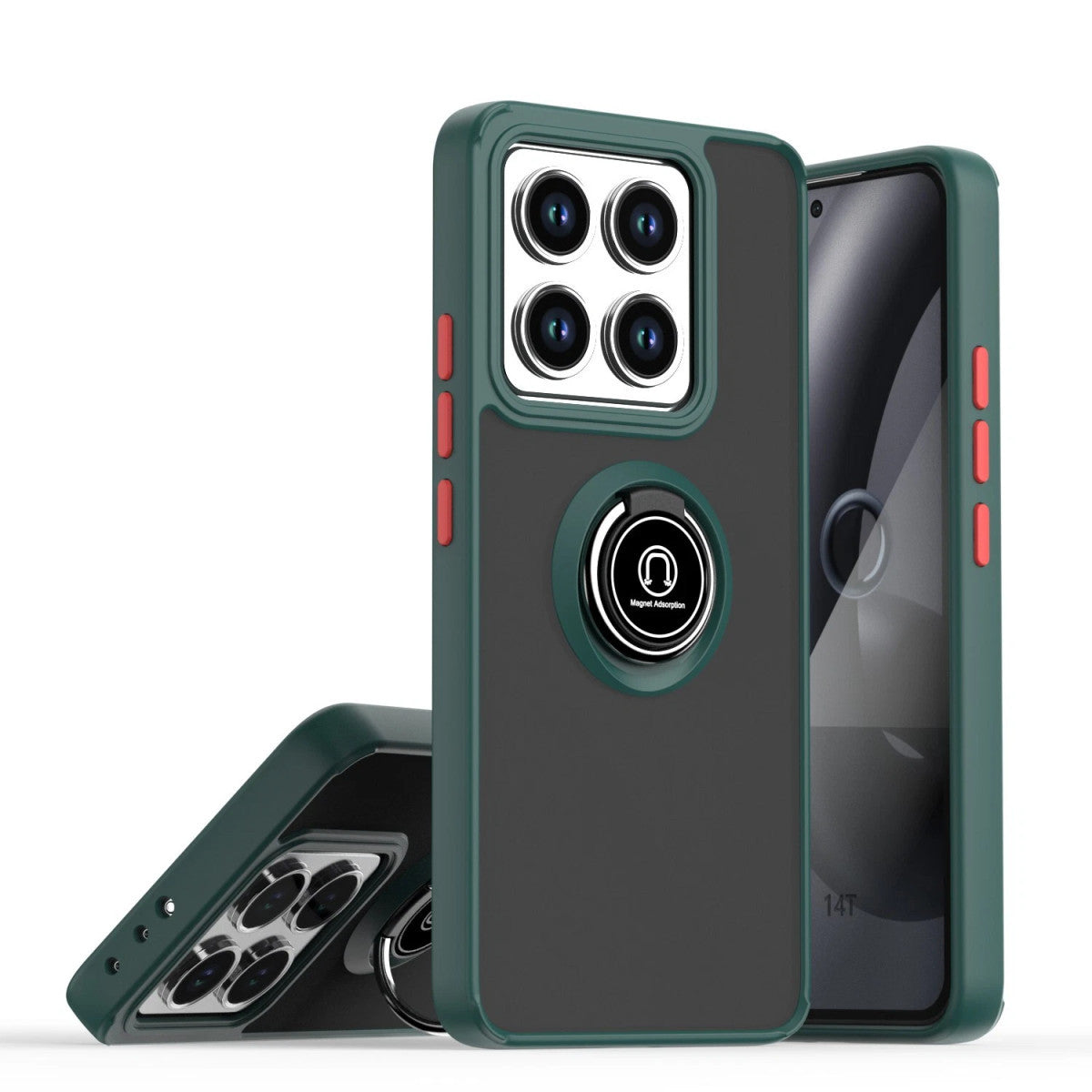 Mi 15 Pro Kılıf Montreal Yüzüklü Silikon Kapak - Yeşil