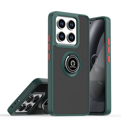 Mi 15 Pro Kılıf Montreal Yüzüklü Silikon Kapak - Yeşil