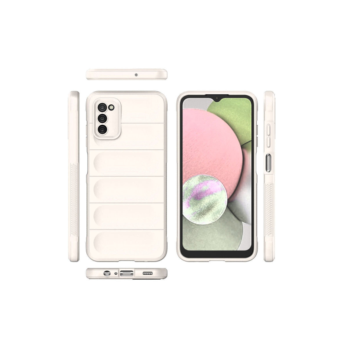 Galaxy A03S Kılıf Optimum Silikon - Krem