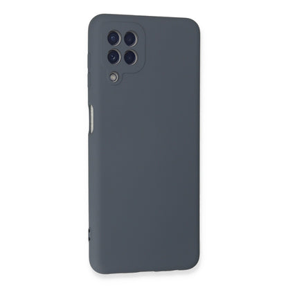 Galaxy A22 Kılıf Nano içi Kadife Silikon - Gri