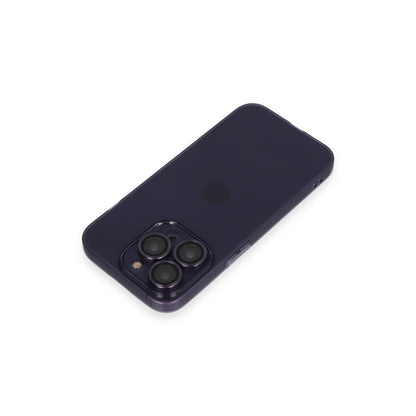 iPhone 14 Pro Max Kılıf Luko Lens Silikon - Derin Mor