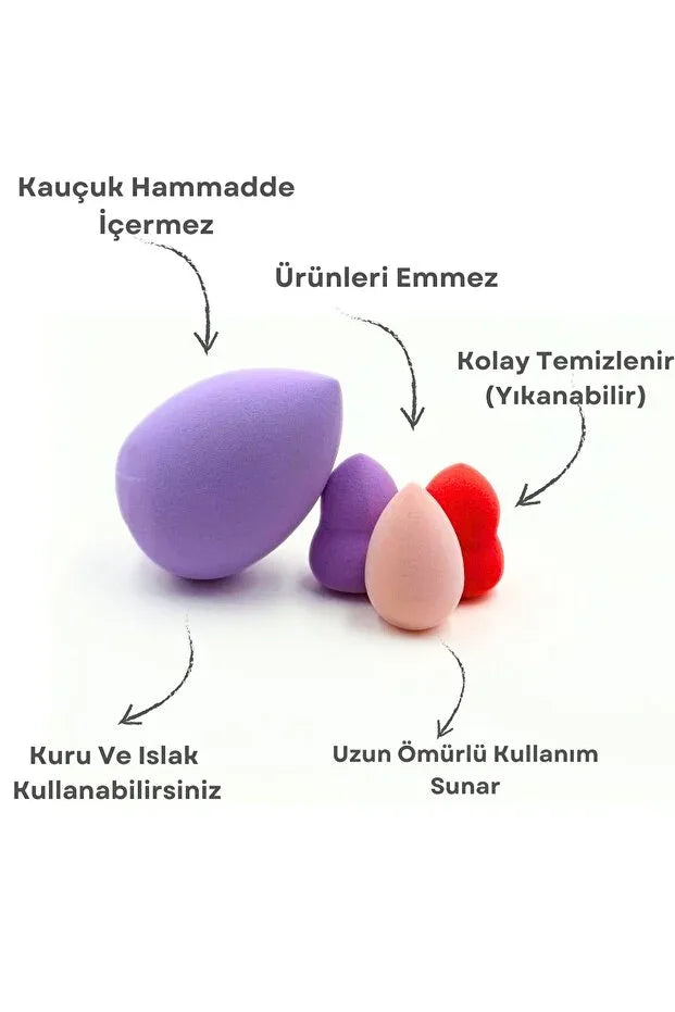 Makyaj Süngeri 4'lü Set