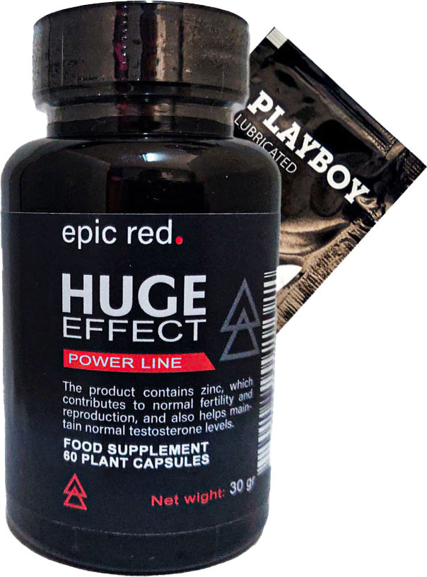 Playboy Jel + Huge Effect Erkeklere Özel Destekleyici Takviye 60lı