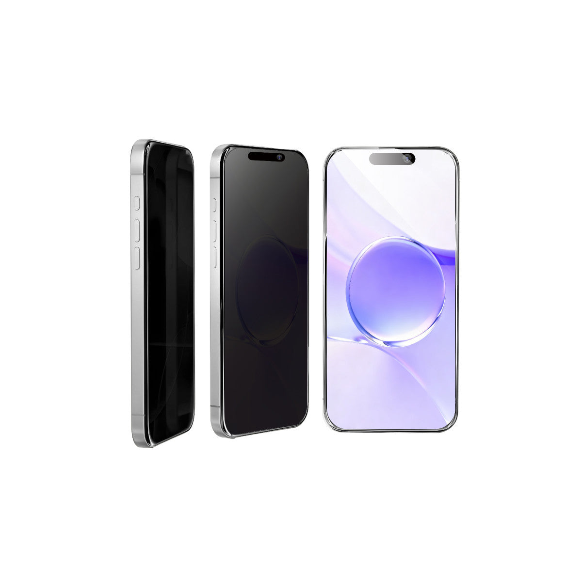 iPhone 15 Pro Bilvis 5in1 5D Magic Hayalet Cam Ekran Koruyucu - Siyah