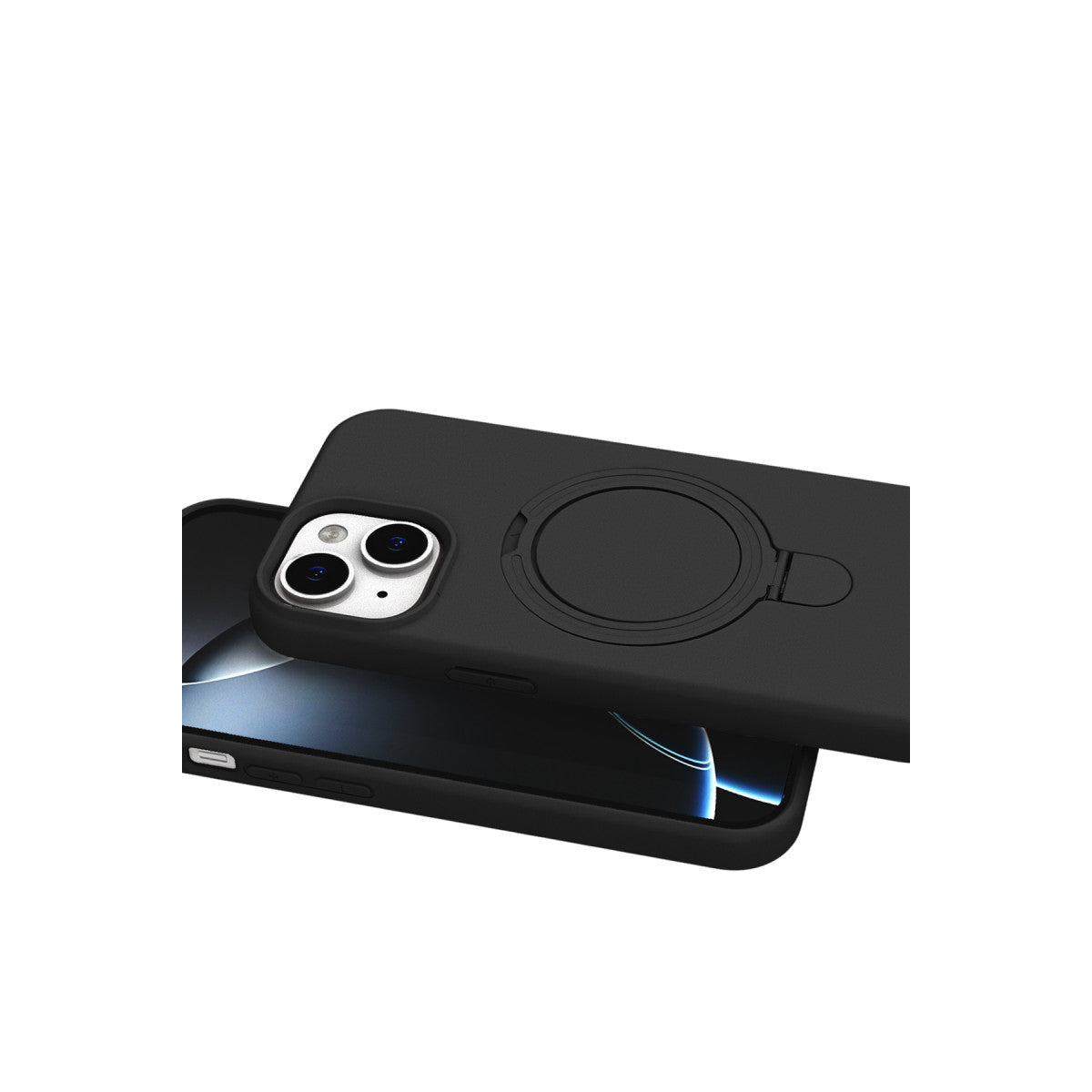 iPhone 15 Plus Regal Magsafe Standlı Kapak - Siyah