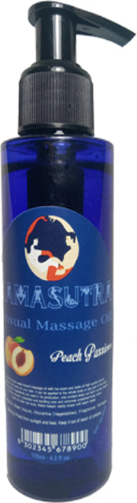 Kamasutra Şeftali Aromalı Vücut Masaj Yağı Peach Flavored Massage Oil 125 ml 3 Adet