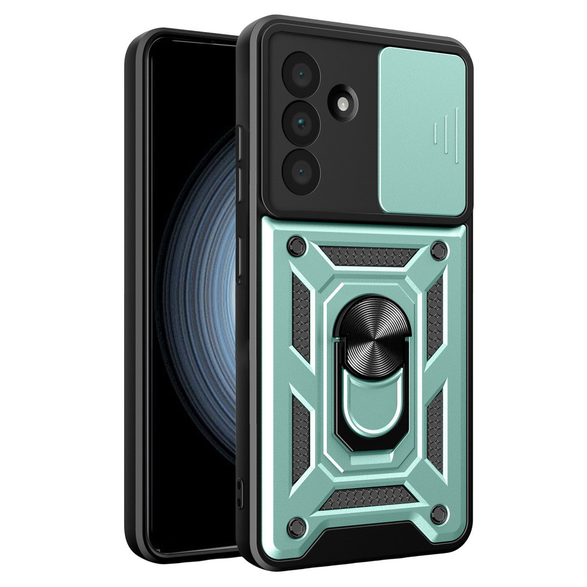 Galaxy A37 5G Pars Lens Yüzüklü Silikon - Yeşil