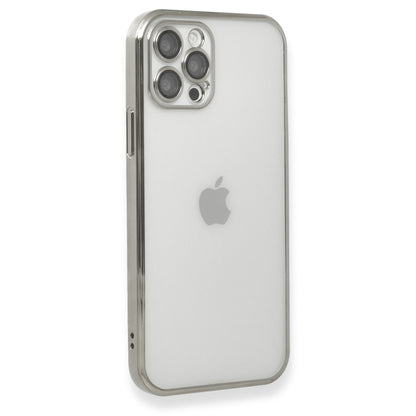 iPhone 12 Pro Max Kılıf Razer Lensli Silikon - Gümüş
