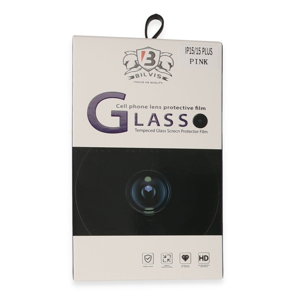 iPhone 15 Bilvis Titan Kamera Lens - Pembe