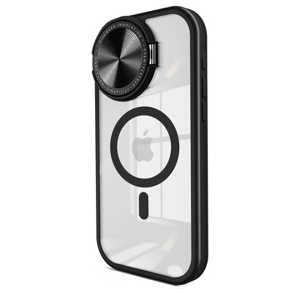 iPhone 11 Kılıf Teleskop Lens Magsafe Silikon Kapak - Siyah