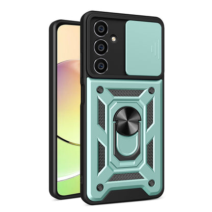 Galaxy A35 5G Kılıf Pars Lens Yüzüklü Silikon - Yeşil