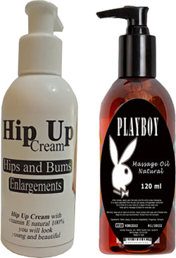 Hipup Hip Enlargement Cream Kalça Kaldırma, Vücut Kremi 120 Ml+Playboy Masaj Yağı 120 ml