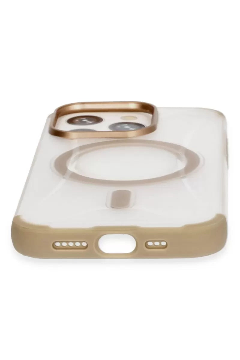 iPhone 15 Pro Hilton Magsafe Kapak - Gold