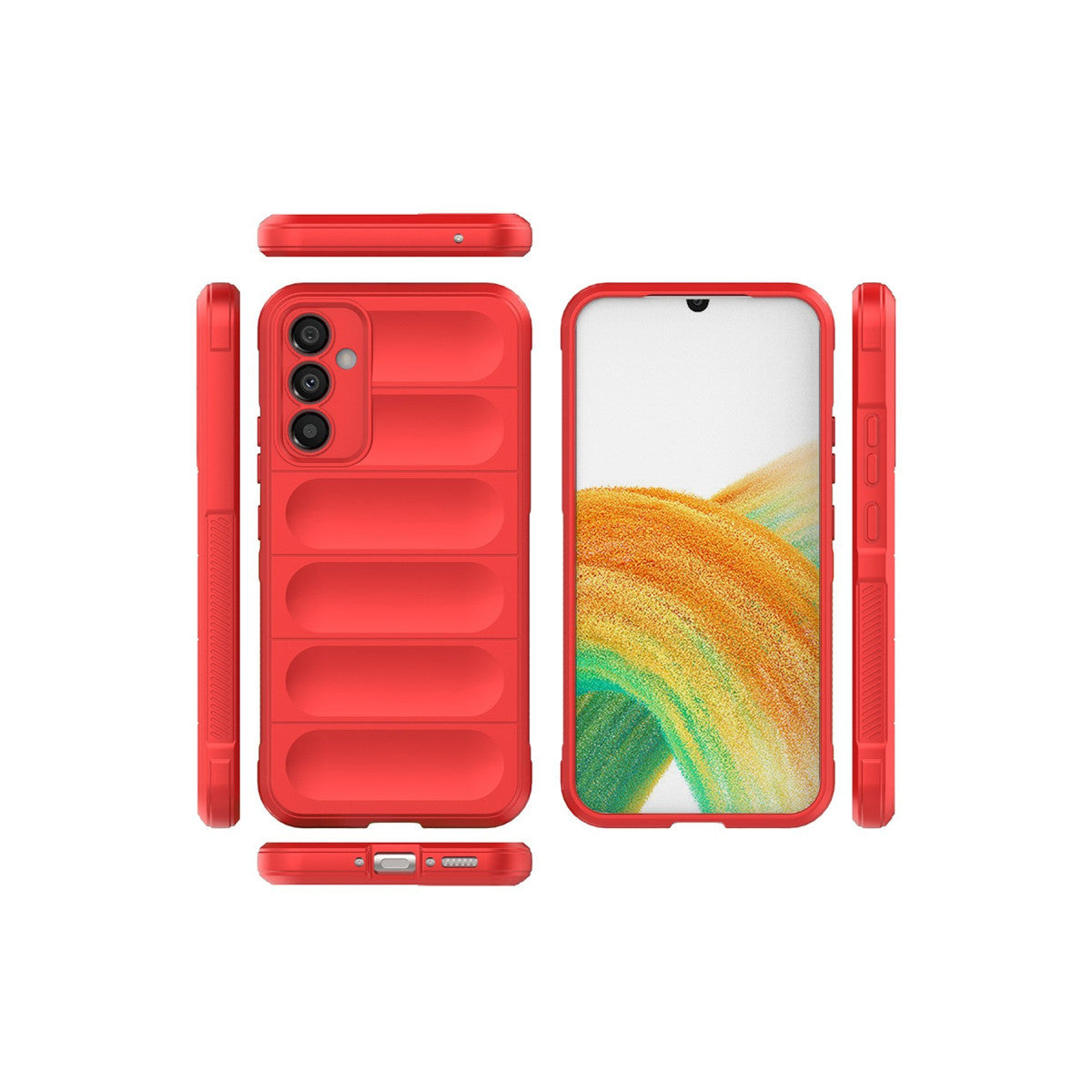 Galaxy A25 5G Kılıf Optimum Silikon - Kırmızı