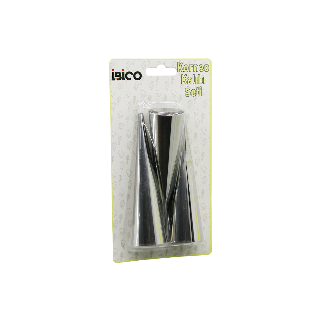 Metal Pasta Dekorasyon Kalıbı 3lü (Çap 3.4 cm x 12 cm)