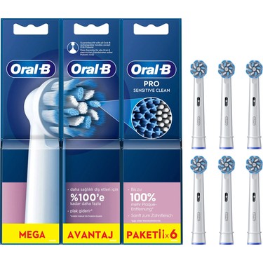 6'lı Diş Fırçası Yedek Başlığı Hassas Temizlik