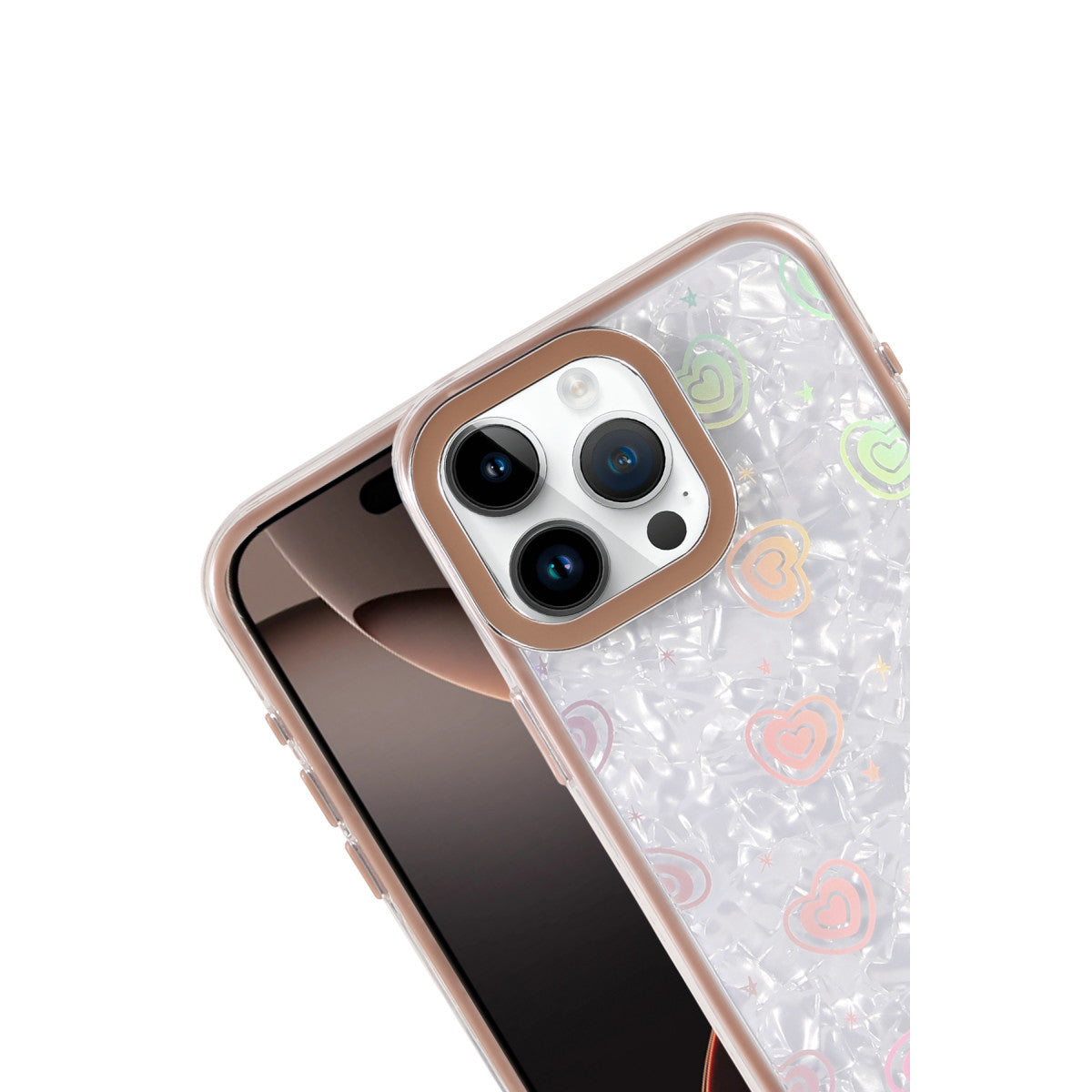 iPhone 14 Pro Max Lumi Desenli Kapak - Çöl Titanyum