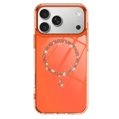 iPhone 17 Pro Live Diamond Magsafe Kapak - Turuncu