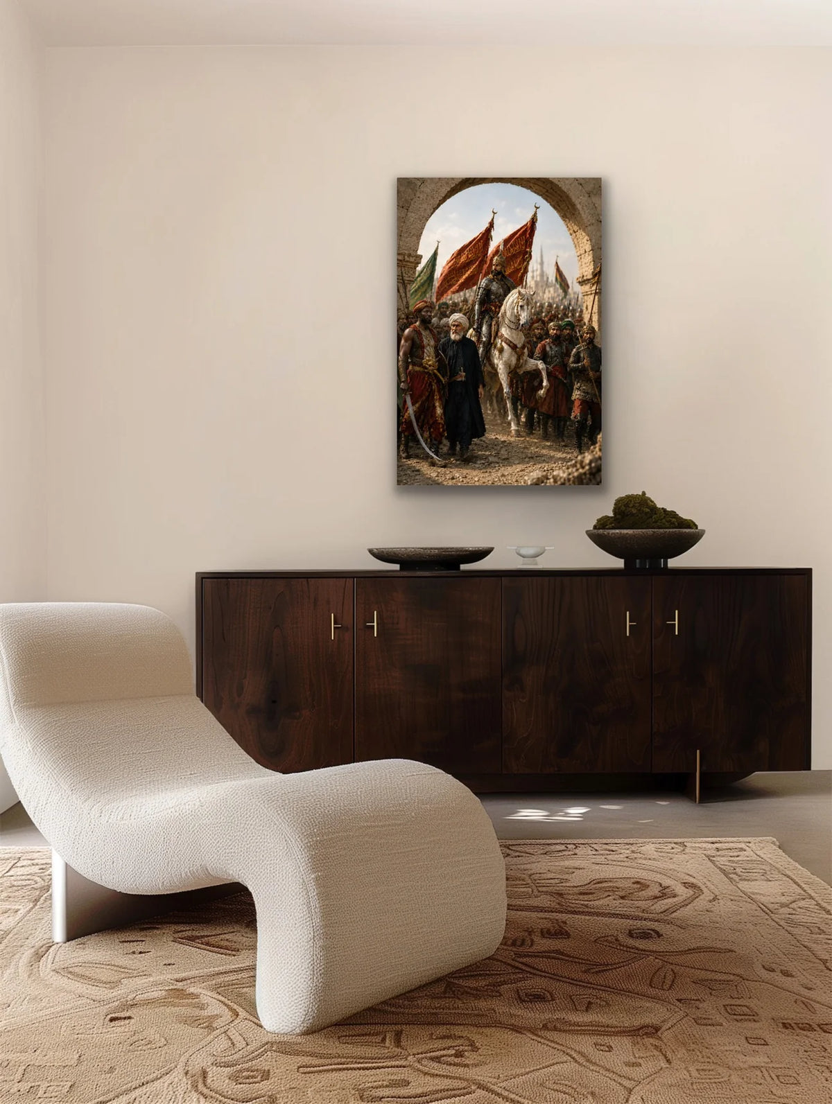 Fatih Sultan Mehmet İstanbul'un Fethi Kanvas Tablo 60X90 CM
