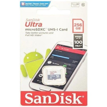 256GB Kapasiteye Sahip Hızlı microSD Kart, UHS-I Sınıf 10