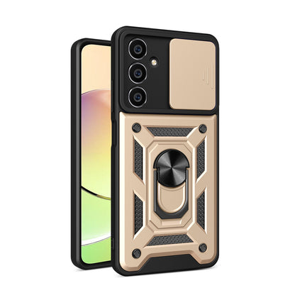 Galaxy A25 5G Kılıf Pars Lens Yüzüklü Silikon - Gold
