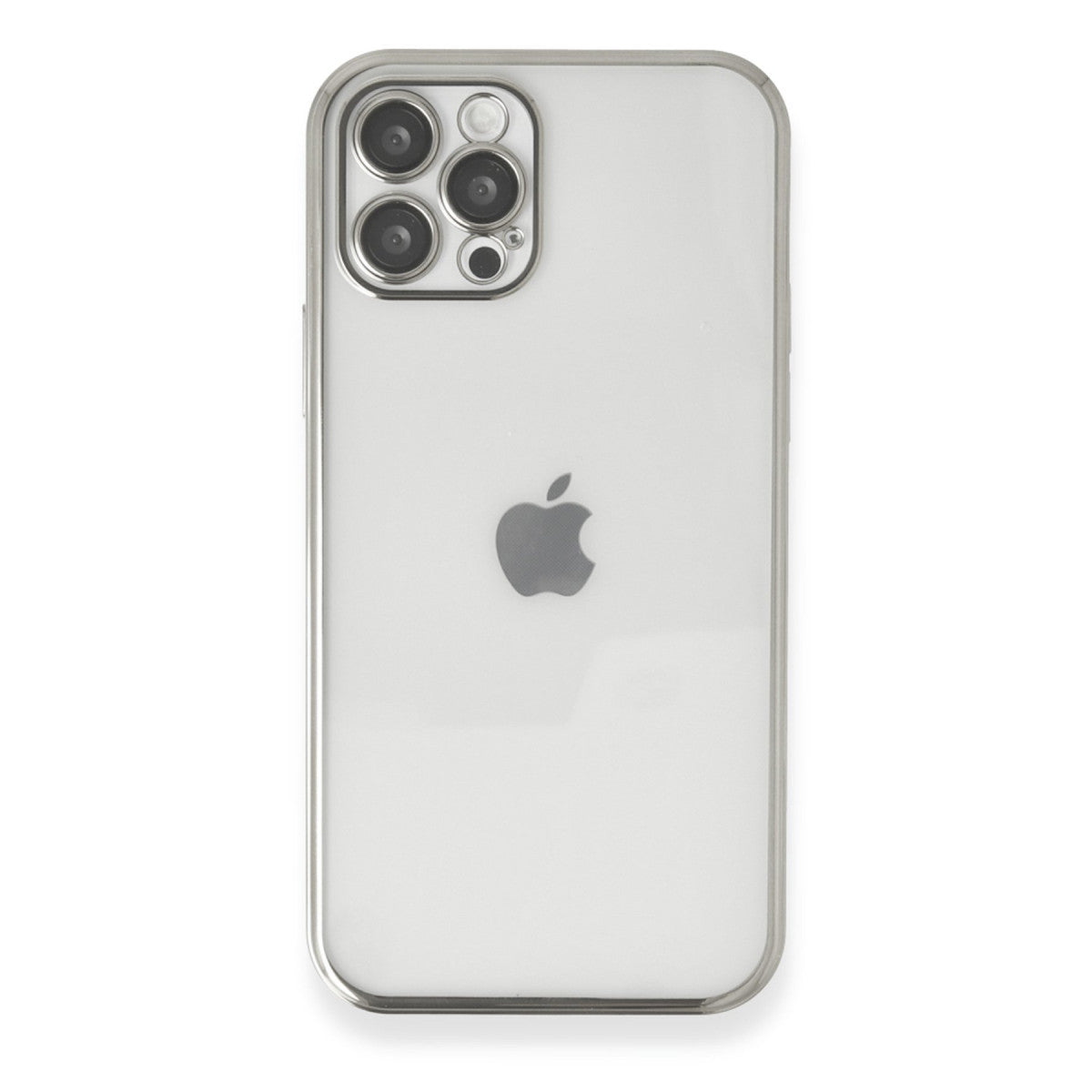 iPhone 12 Pro Kılıf Razer Lensli Silikon - Gümüş