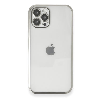 iPhone 12 Pro Kılıf Razer Lensli Silikon - Gümüş